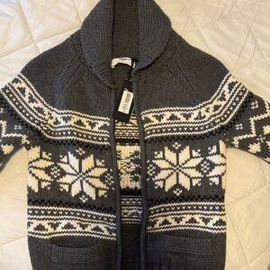 Aritzia Gray and White Patterned Cardigan Brand new with tags